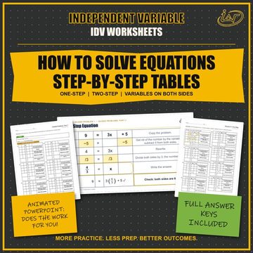 How to Solve Equations - Step-by-Step Tables lesson cover