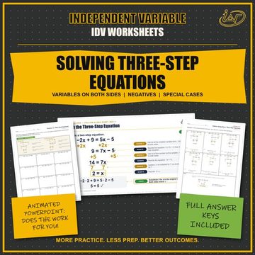 Solving Three-Step Equations lesson cover